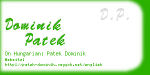 dominik patek business card